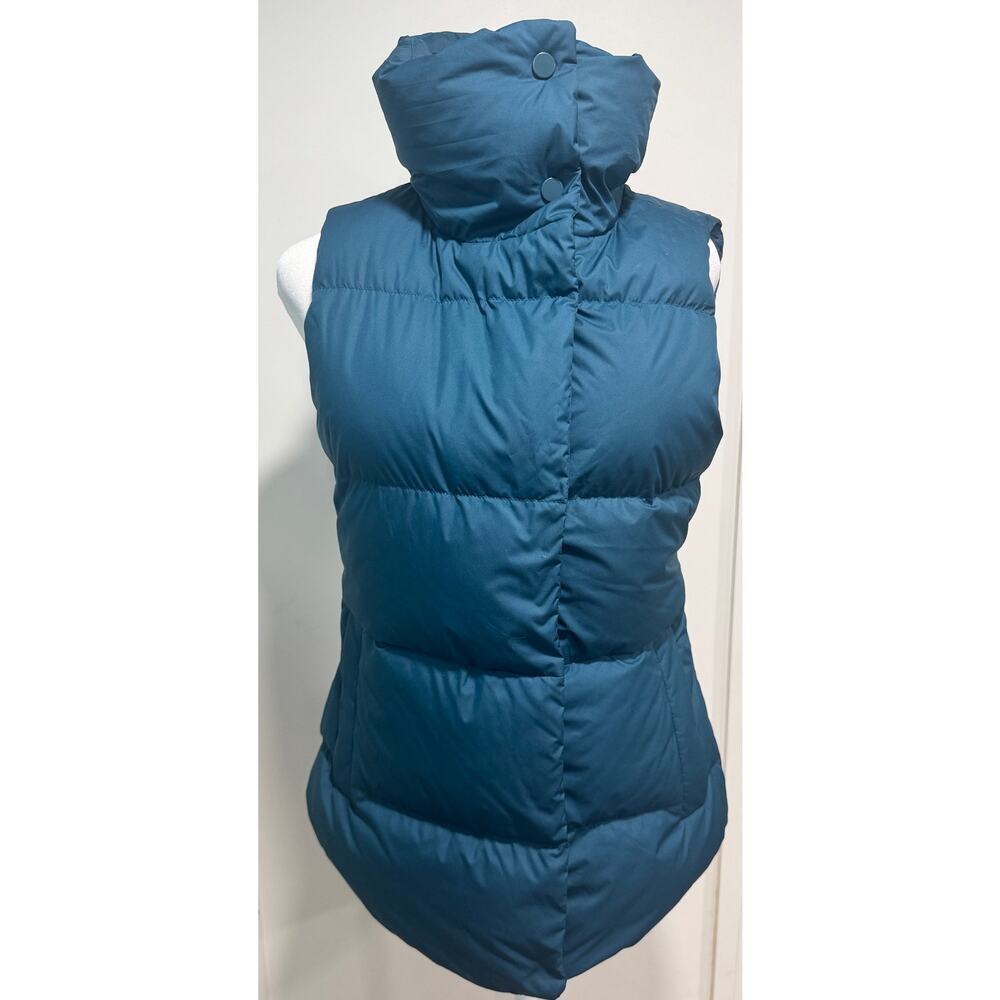 ATHLETA Down-Filled Downtown Puffer Quilted Vest Athleisure High Neck Size XS - Picture 2 of 6